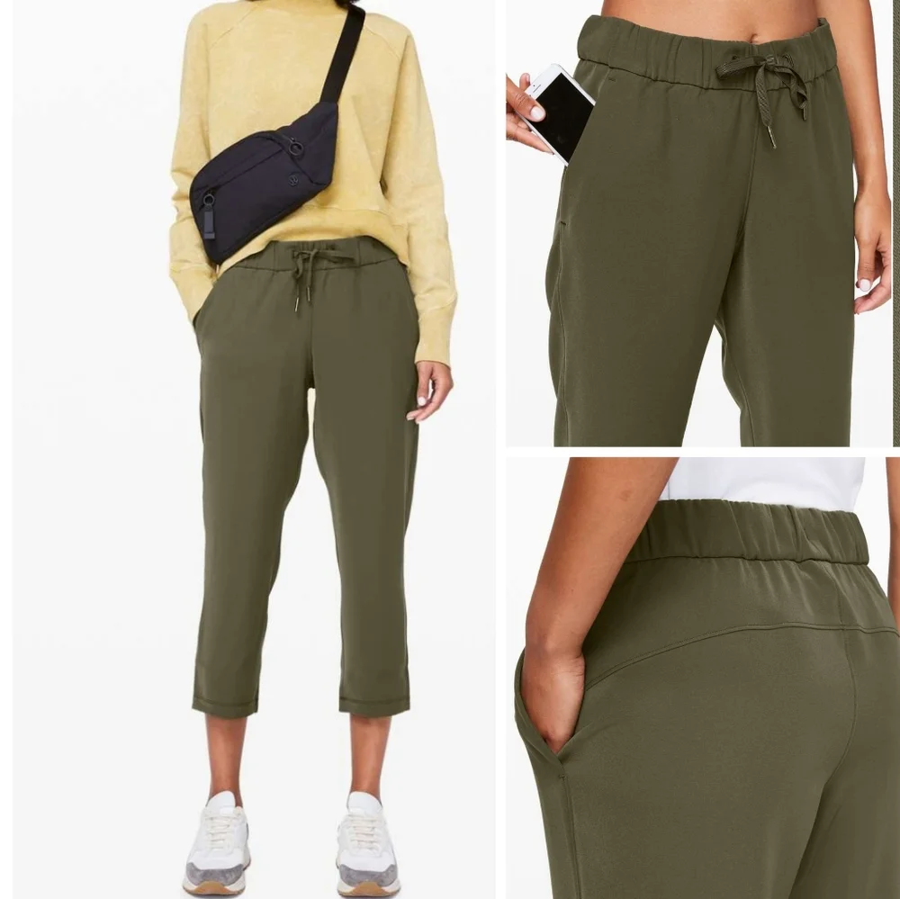NEW Lululemon On The Fly Pant *Woven Dark Olive 23